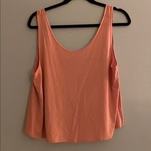 Top pink cross cross top